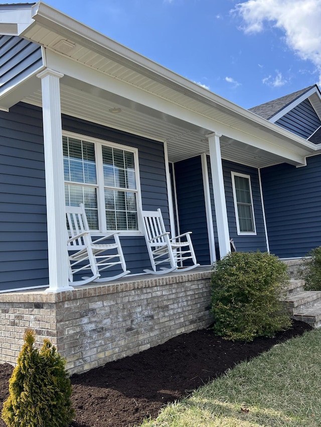 108 Allyson Cir, Junction City, KY 40440 - entrance to property with brick siding and covered porch