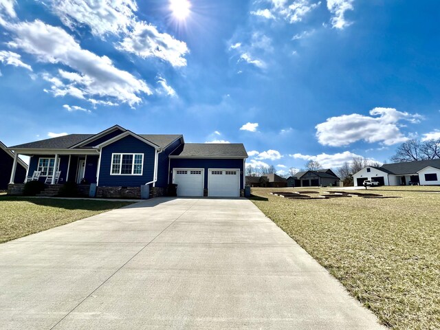 108 Allyson Cir, Junction City, KY 40440 - ranch-style home featuring a garage, a front yard, and concrete driveway