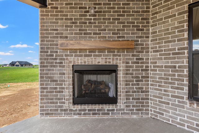 215 Berkley Hall Dr, Berea, KY 40403 - detailed view of an outdoor brick fireplace