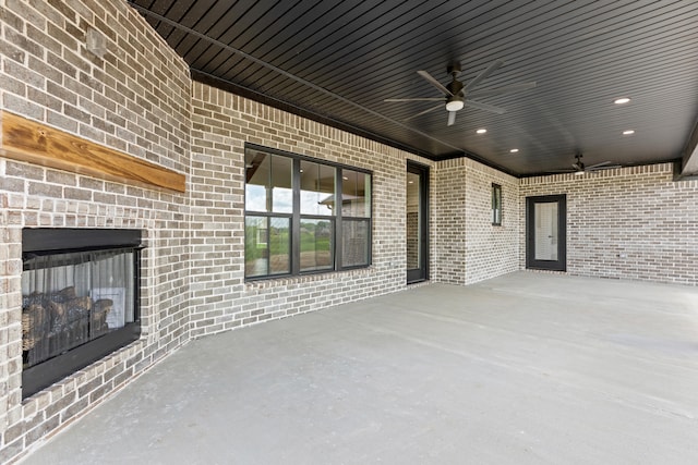 215 Berkley Hall Dr, Berea, KY 40403 - view of patio featuring a ceiling fan