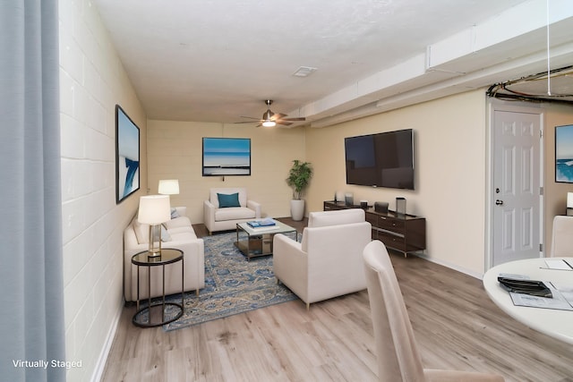 406 Kenway St, Berea, KY 40403 - living room featuring ceiling fan and wood finished floors