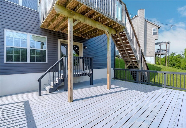 2045 Kearns Way, Richmond, KY 40475 - wooden terrace with stairs