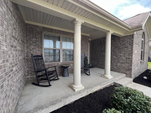 view of patio / terrace featuring covered porch