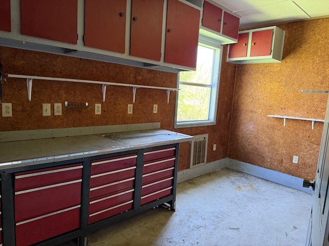 21 N Gregory St, Monticello, KY 42633 - kitchen with concrete flooring, visible vents, and baseboards