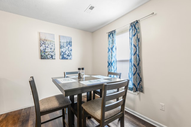 357 Burchwood Dr, Berea, KY 40403 - dining area featuring baseboards, dark wood finished floors, and visible vents