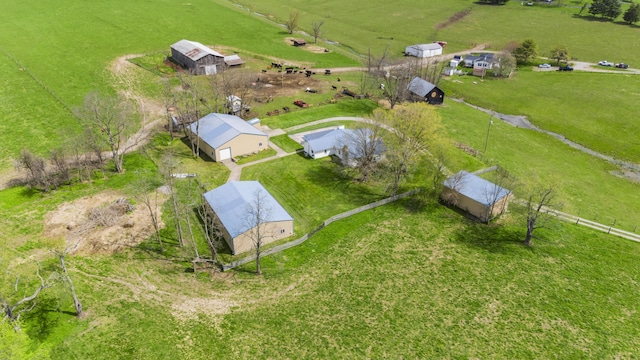 aerial view with a rural view