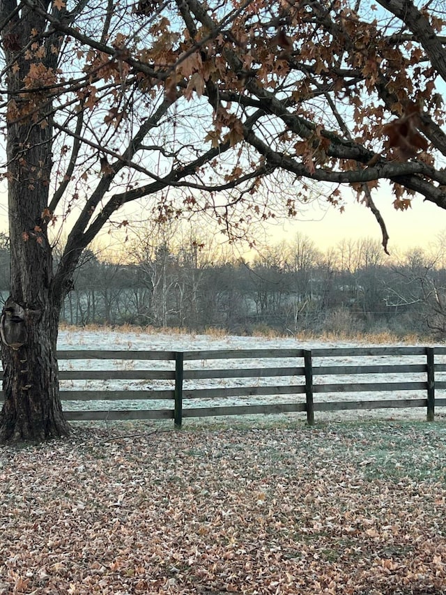 yard at dusk with fence