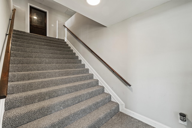 100 Lair St, Mount Vernon, KY 40456 - stairs featuring baseboards and carpet