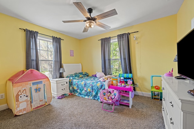 100 Lair St, Mount Vernon, KY 40456 - carpeted bedroom with multiple windows, a ceiling fan, and baseboards