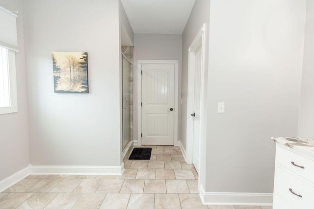 corridor with baseboards