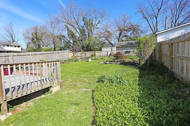 113 Olde Potomac Ave, Winchester, KY 40391 - view of yard with a wooden deck and a fenced backyard