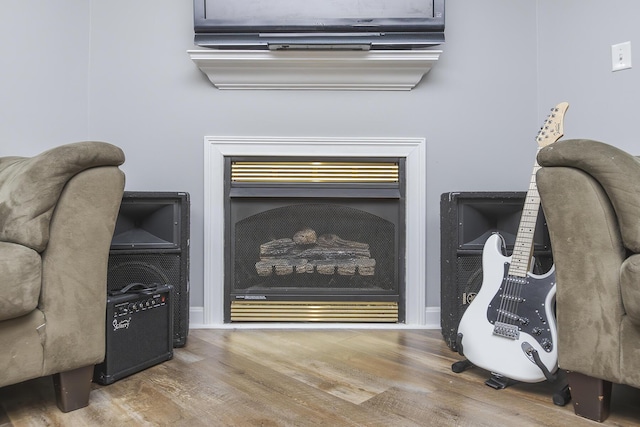 interior details featuring wood finished floors