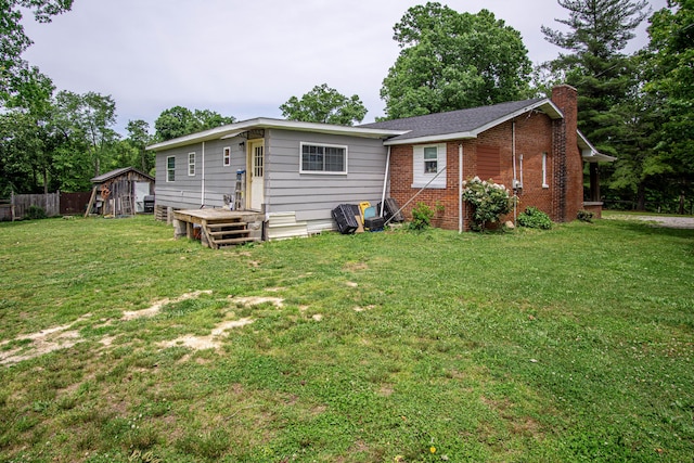 20 Hemlock Subdivision Rd, Williamsburg, KY 40769 - back of property featuring a chimney and brick siding