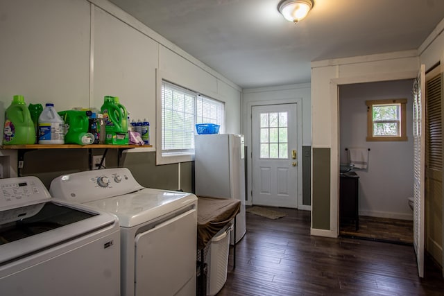 20 Hemlock Subdivision Rd, Williamsburg, KY 40769 - laundry room featuring washer and dryer and dark wood-type flooring