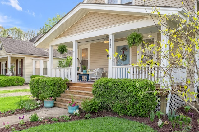view of front of house with covered porch