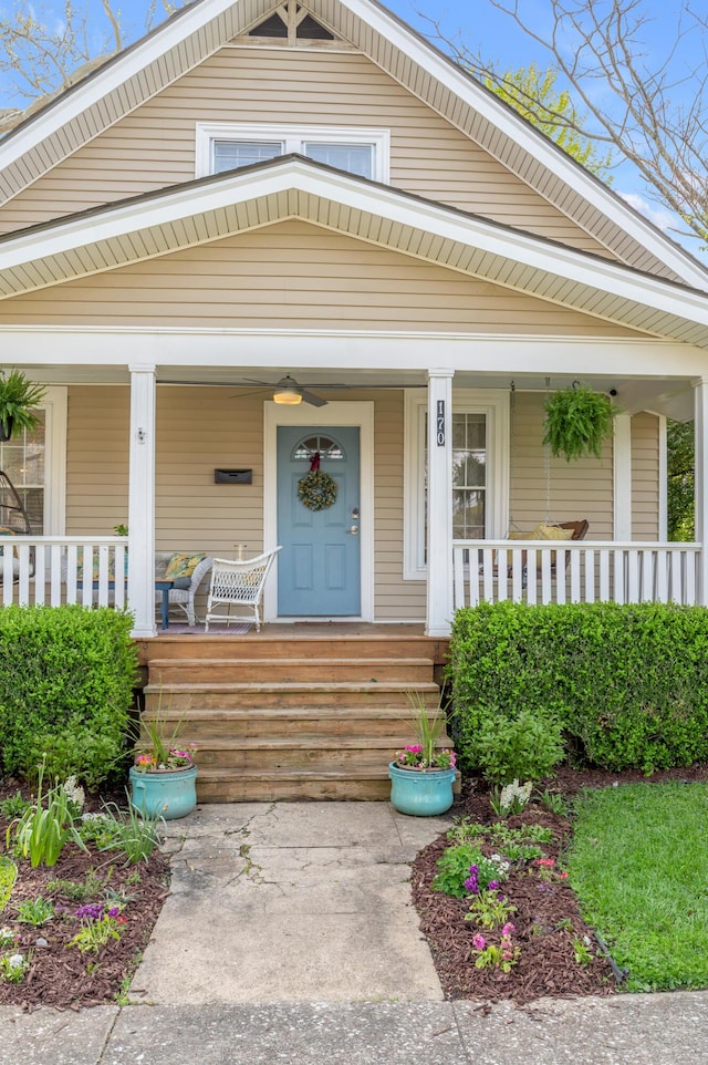 view of front facade with a porch