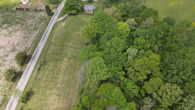 drone / aerial view with a rural view