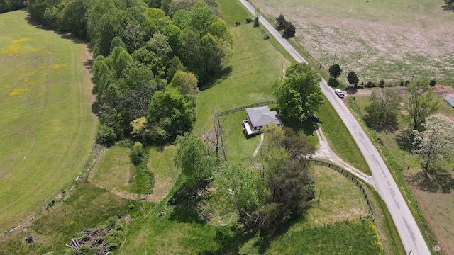 bird's eye view featuring a rural view