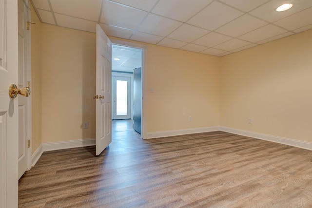 5141 Tristin Way, Catlettsburg, KY 41129 - spare room with baseboards, a drop ceiling, and wood finished floors