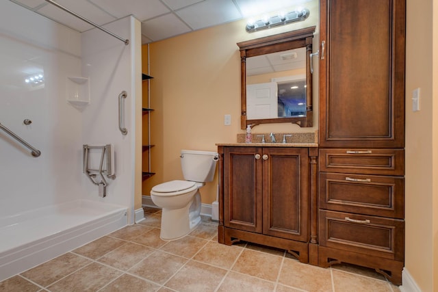 5141 Tristin Way, Catlettsburg, KY 41129 - full bath with tile patterned flooring, vanity, toilet, baseboards, and a shower