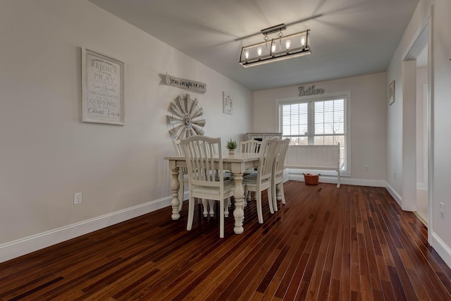 5141 Tristin Way, Catlettsburg, KY 41129 - dining space with an inviting chandelier, baseboards, and hardwood / wood-style floors