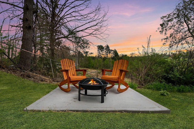 730 E Spencer Rd, Campton, KY 41301 - view of playground featuring an outdoor fire pit, a yard, and a patio