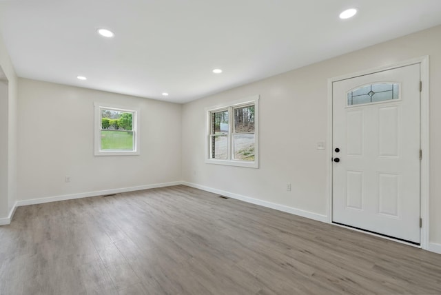 730 E Spencer Rd, Campton, KY 41301 - entryway featuring recessed lighting, wood finished floors, visible vents, and baseboards