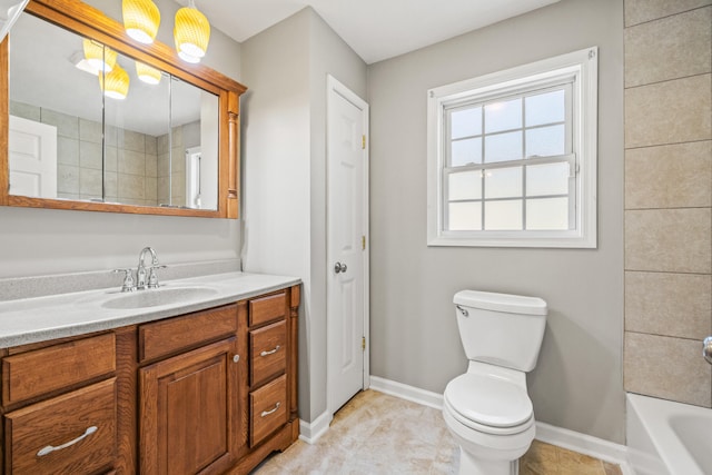 6473 Wildie Rd, Mount Vernon, KY 40456 - bathroom featuring baseboards, toilet, and vanity