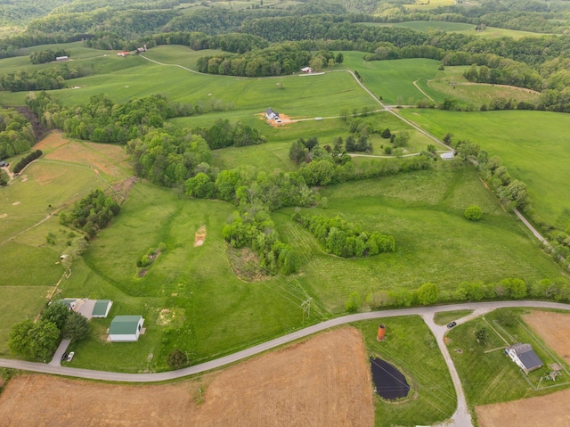 drone / aerial view with a rural view