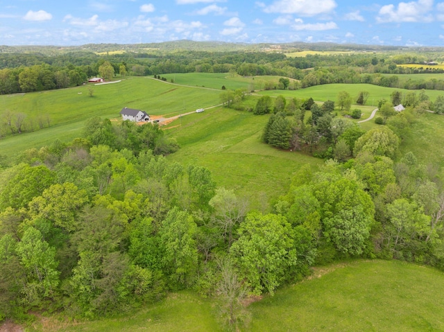 drone / aerial view with a rural view