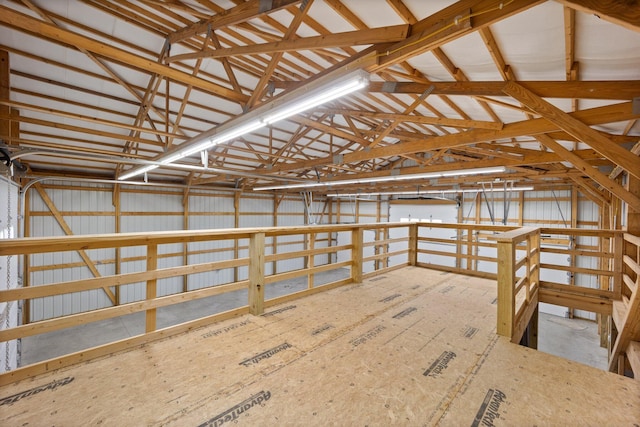 miscellaneous room with vaulted ceiling