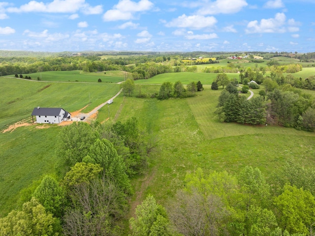 bird's eye view featuring a rural view