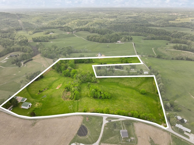drone / aerial view featuring a rural view