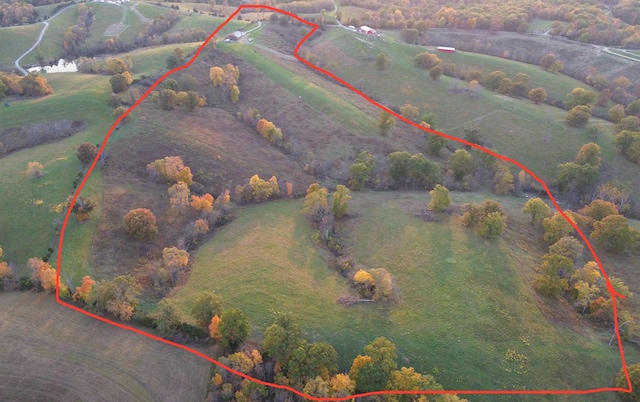 drone / aerial view featuring a rural view