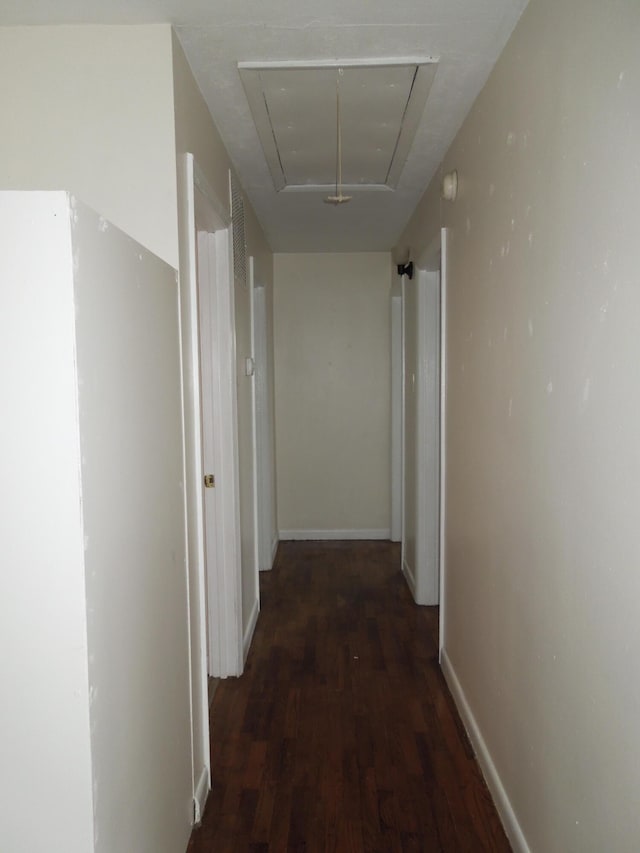 217 Dorothy Ave, Danville, KY 40422 - hall with attic access, wood finished floors, and baseboards