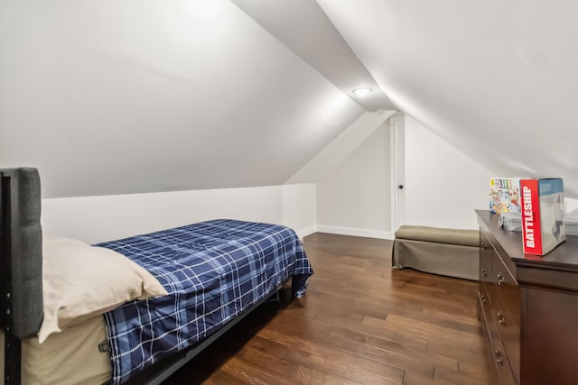 600 Avawam Dr, Richmond, KY 40475 - bedroom with baseboards, wood finished floors, and lofted ceiling