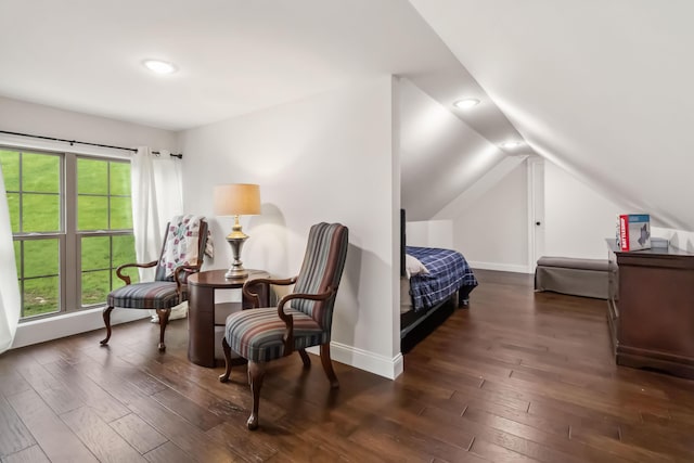 600 Avawam Dr, Richmond, KY 40475 - bedroom featuring recessed lighting, baseboards, vaulted ceiling, and dark wood finished floors