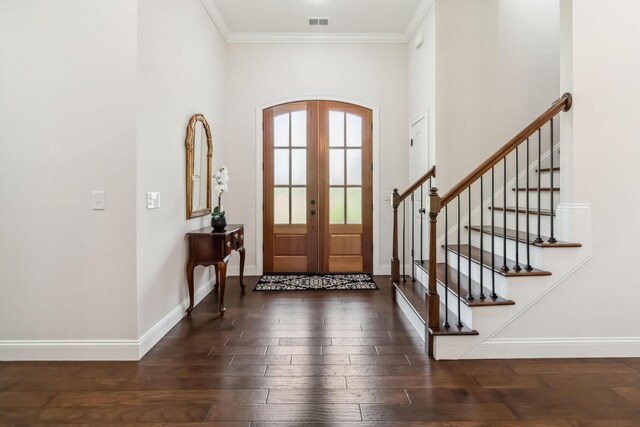600 Avawam Dr, Richmond, KY 40475 - entryway featuring wood finished floors, french doors, visible vents, and baseboards