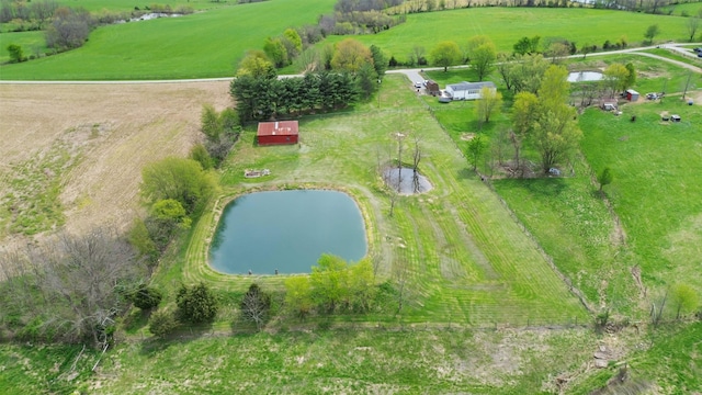679 Mclain Rd, Springfield, KY 40069 - birds eye view of property with a rural view and a water view