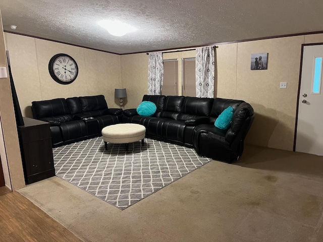 501 Smith Rd, Manchester, KY 40962 - living room featuring wood finished floors, a textured ceiling, and a decorative wall
