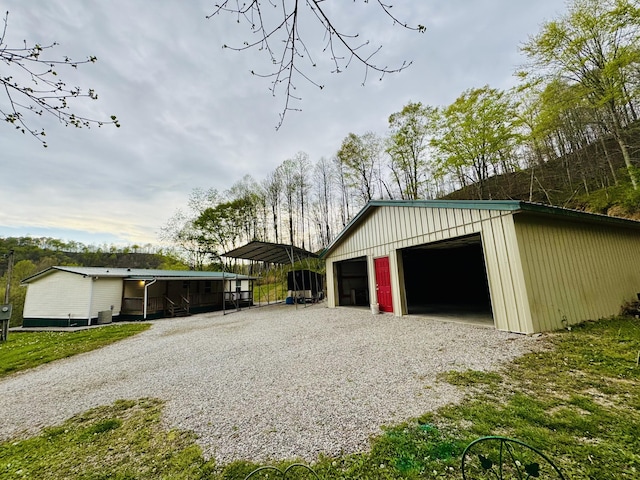 501 Smith Rd, Manchester, KY 40962 - detached garage with gravel driveway