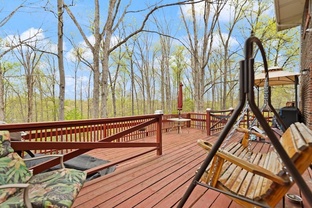 view of wooden deck
