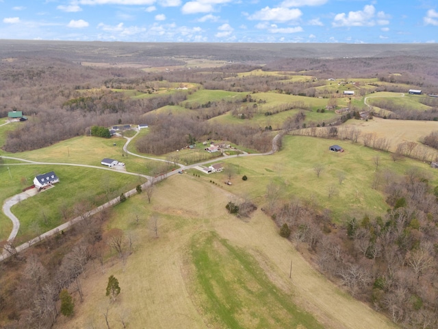 bird's eye view featuring a rural view