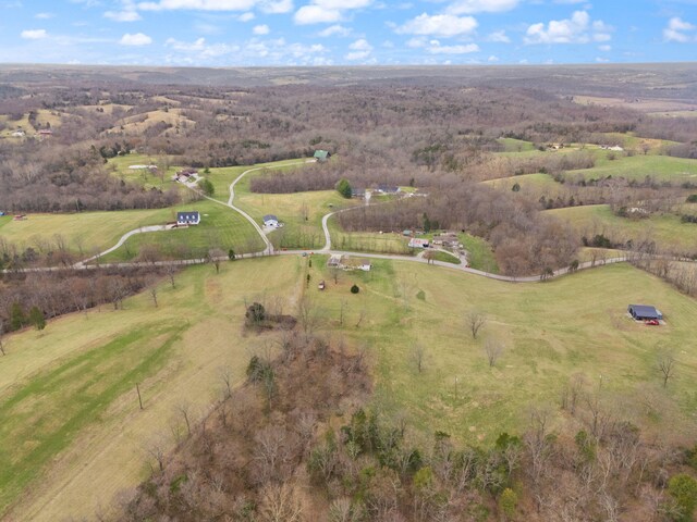 bird's eye view with a rural view