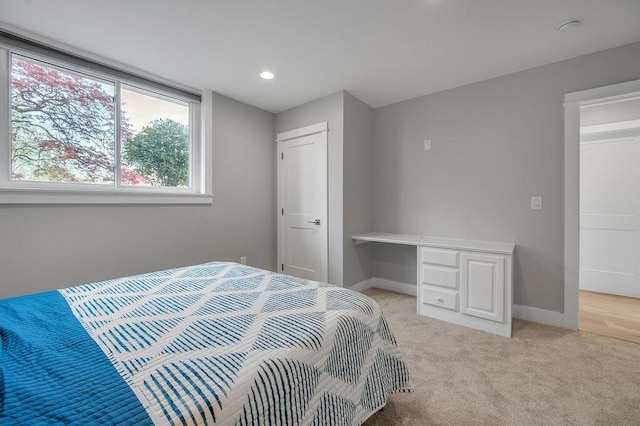 813 Westchester Dr, Lexington, KY 40502 - bedroom with baseboards, recessed lighting, and light colored carpet
