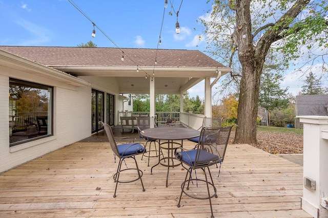 813 Westchester Dr, Lexington, KY 40502 - wooden deck with outdoor dining space