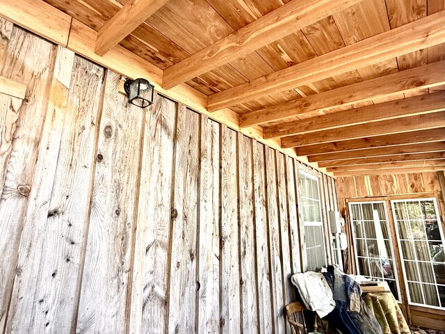 470 Cedar Bluff Rd, Monticello, KY 42633 - details featuring wood ceiling and beamed ceiling
