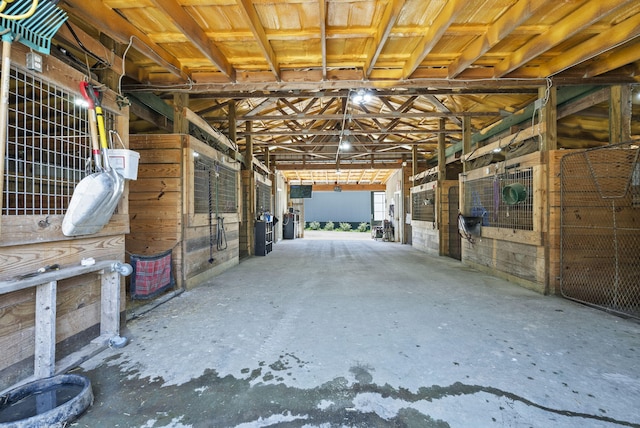 view of horse barn