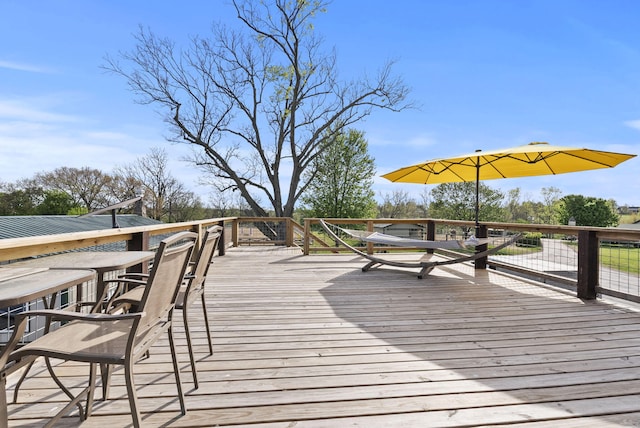 view of wooden terrace