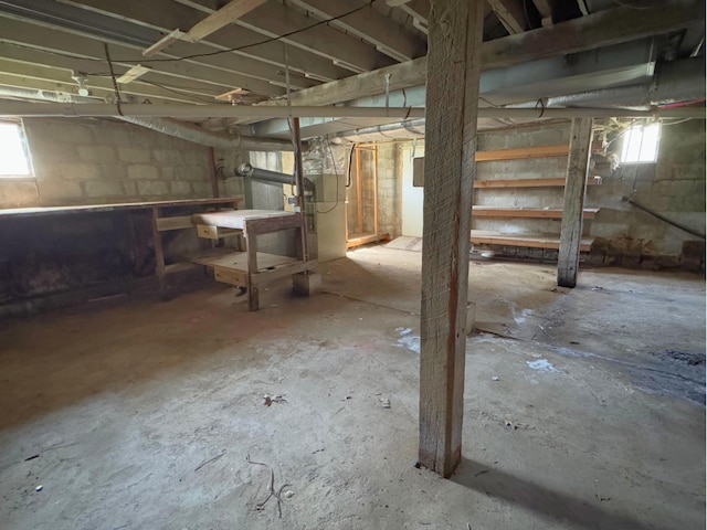 1312 Roosevelt St, Corbin, KY 40701 - basement with heating unit and plenty of natural light